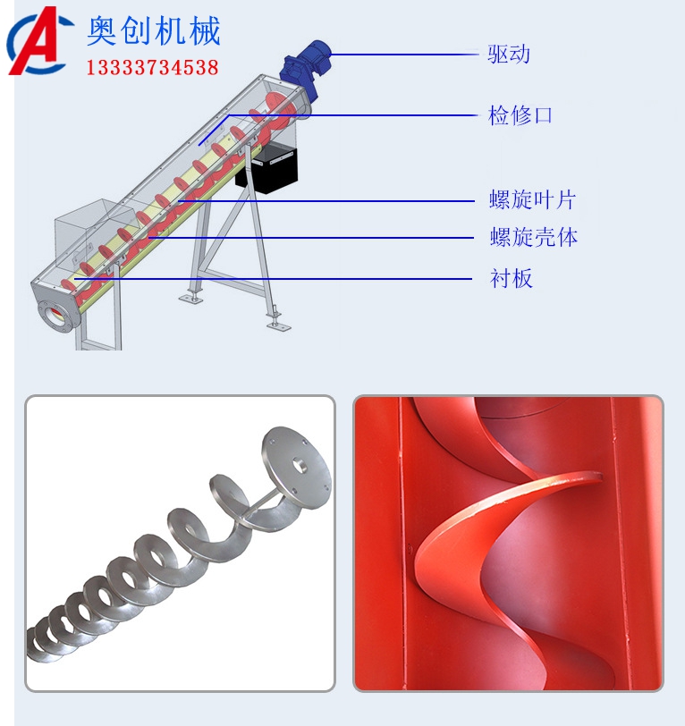 清淤無軸螺旋輸送機